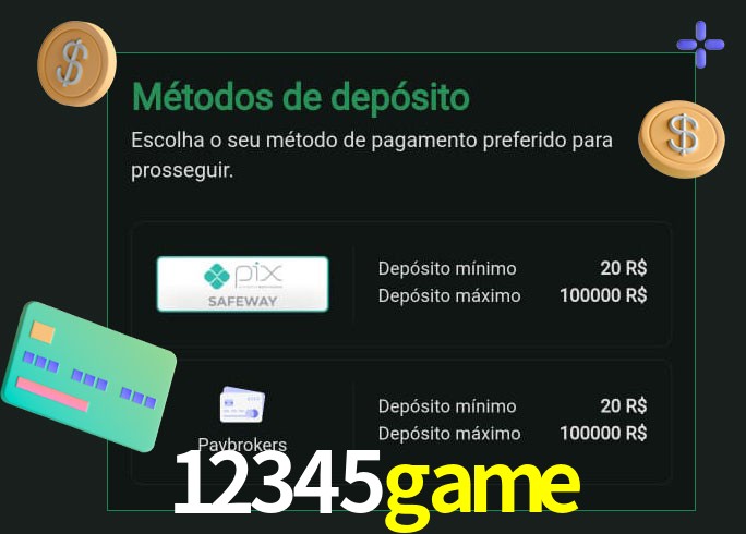 O cassino 12345game oferece uma grande variedade de métodos de pagamento